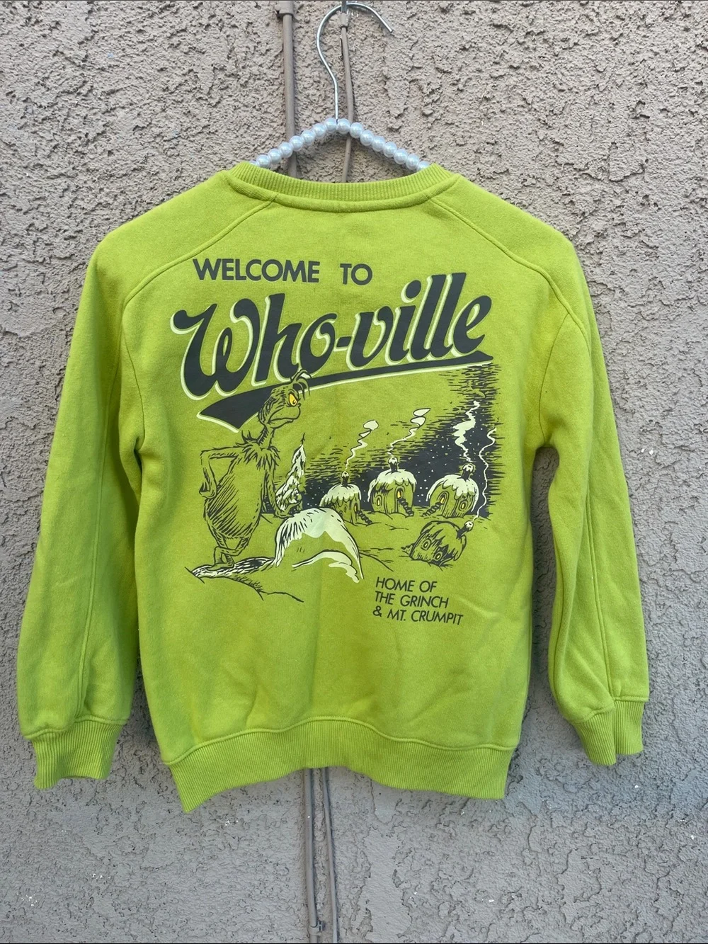 Who-ville Grinch Green Crewneck Ugly Christmas Sweatshirt